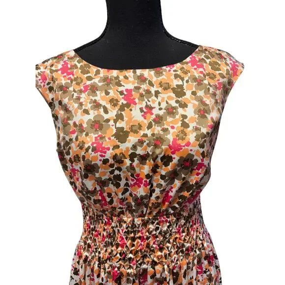 Jessica Howard Women's Missy Floral Print Mini Dress Sz 6 Pink White Cottagecore - Picture 4 of 7
